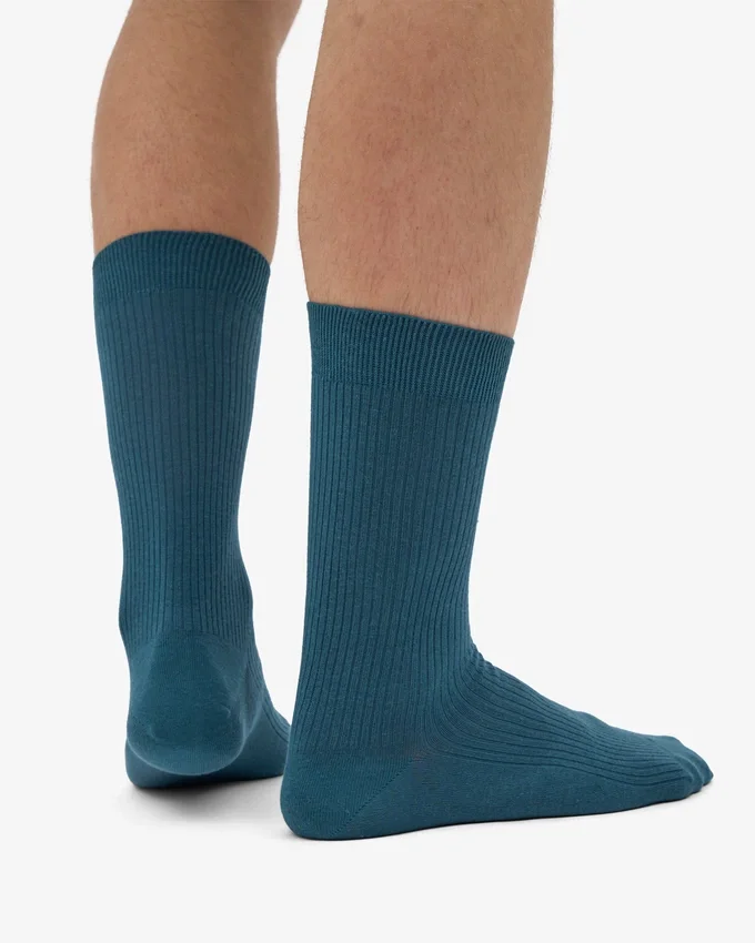Calcetines Classic Organic de algodón orgánico - Verde océano