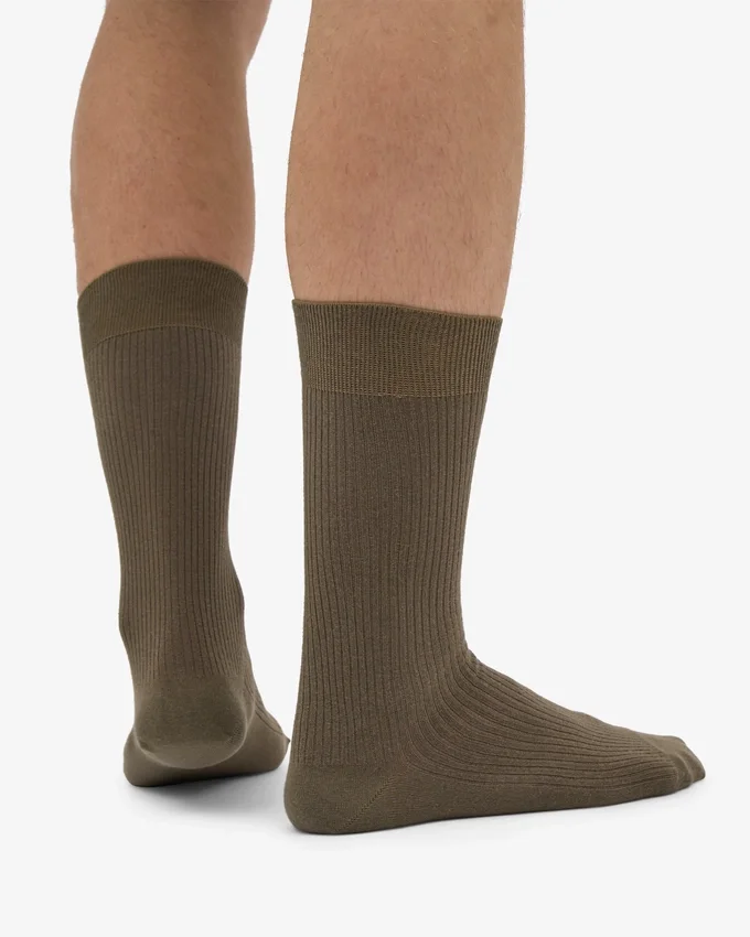 Calcetines Classic Organic de algodón orgánico - Verde oliva apagado