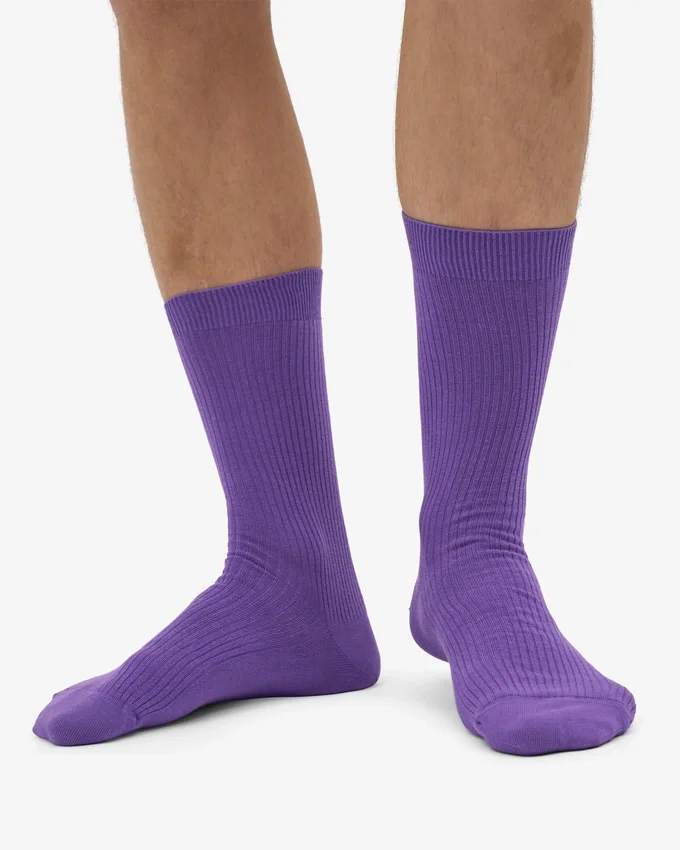 Calcetines Classic Organic de algodón orgánico - Violeta ultravioleta