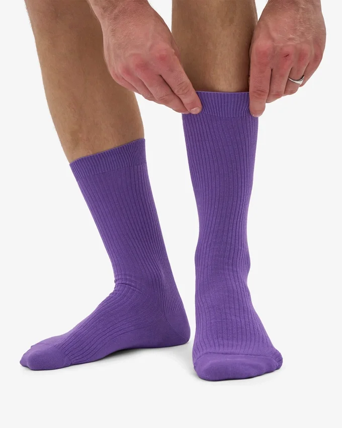Calcetines Classic Organic de algodón orgánico - Violeta ultravioleta