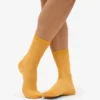 Calcetines Classic Organic de algodón para mujer - Amarillo quemado