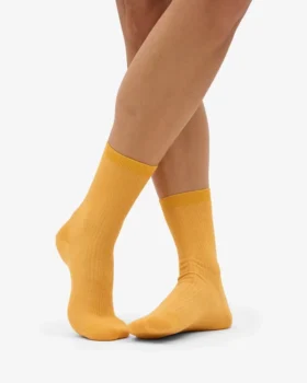 Calcetines Classic Organic de algodón para mujer – Amarillo quemado