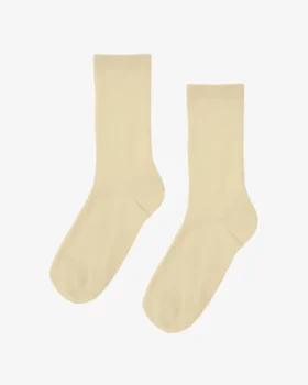 Calcetines Classic Organic de algodón para mujer - Amarillo suave