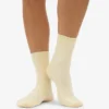 Calcetines Classic Organic de algodón para mujer - Amarillo suave