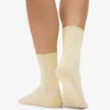 Calcetines Classic Organic de algodón para mujer - Amarillo suave