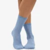Calcetines Classic Organic de algodón para mujer - Azul acero