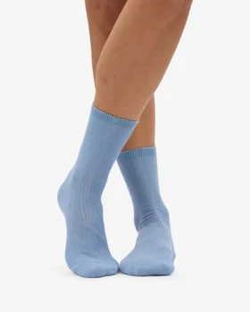 Calcetines Classic Organic de algodón para mujer – Azul acero