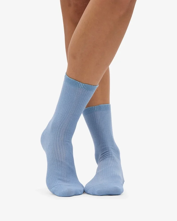 Calcetines Classic Organic de algodón para mujer - Azul acero