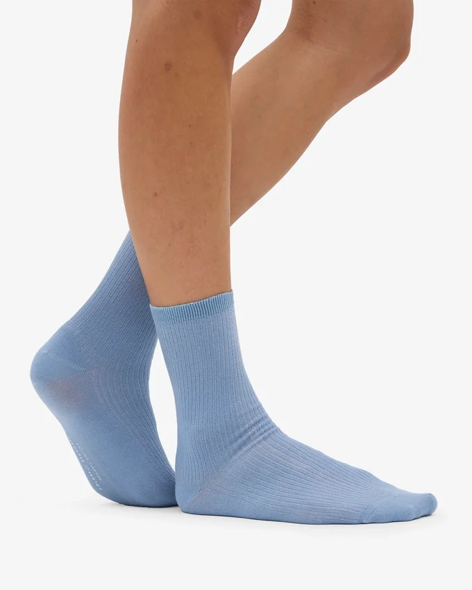 Calcetines Classic Organic de algodón para mujer - Azul acero