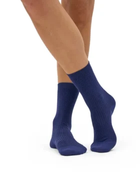 Calcetines Classic Organic de algodón para mujer – Azul marino