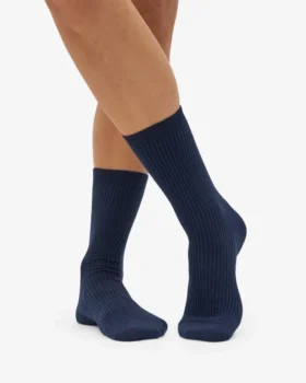 Calcetines Classic Organic de algodón para mujer – Azul marino