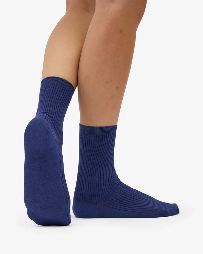 Calcetines Classic Organic de algodón para mujer - Azul marino