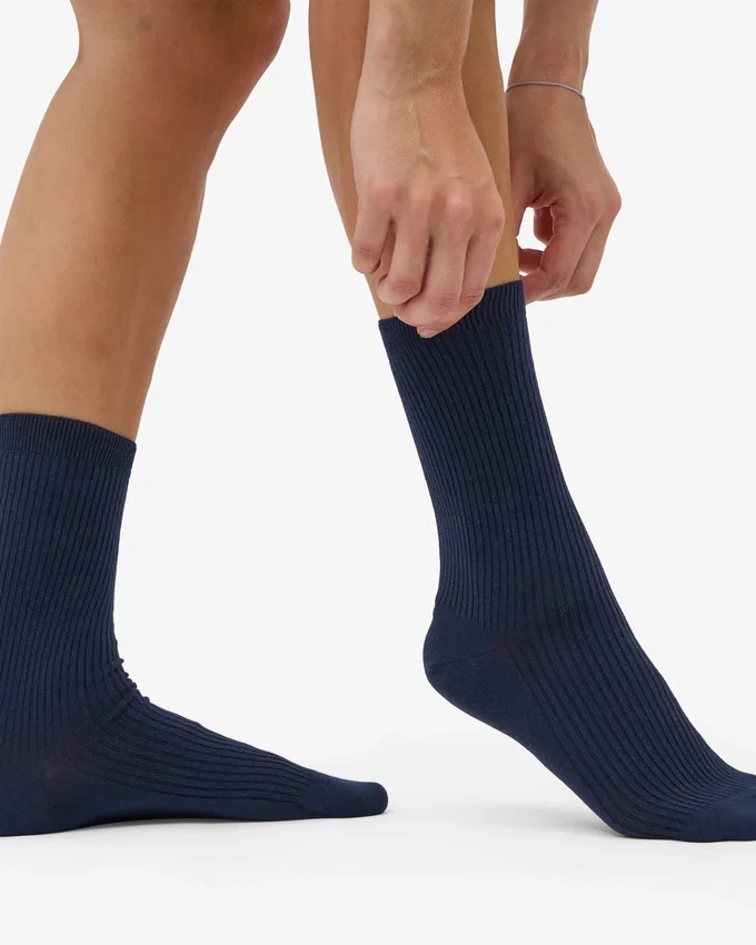 Calcetines Classic Organic de algodón para mujer - Azul marino