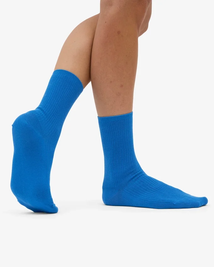 Calcetines Classic Organic de algodón para mujer - Azul Pacífico