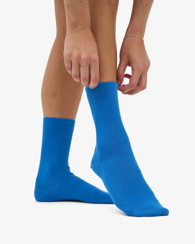 Calcetines Classic Organic de algodón para mujer - Azul Pacífico