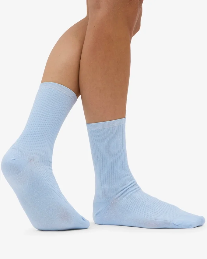 Calcetines Classic Organic de algodón para mujer - Azul polar