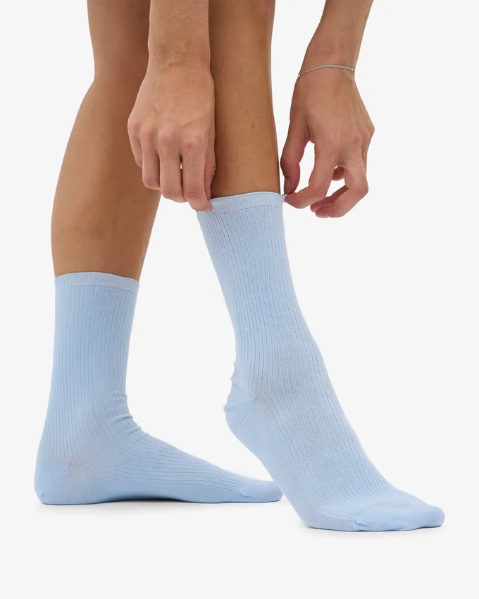 Calcetines Classic Organic de algodón para mujer - Azul polar