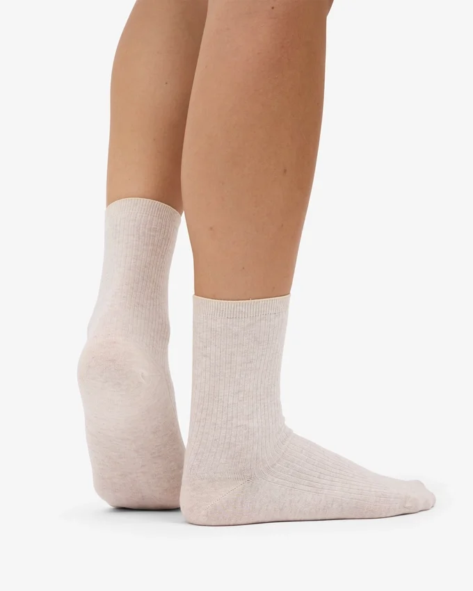 Calcetines Classic Organic de algodón para mujer - Blanco marfil
