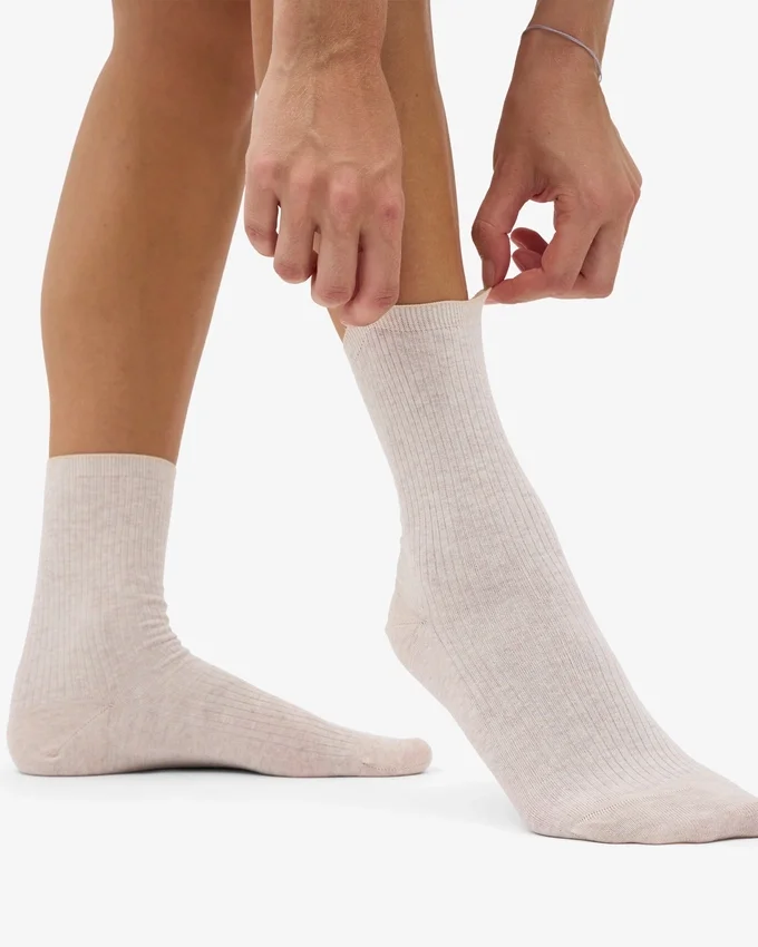 Calcetines Classic Organic de algodón para mujer - Blanco marfil