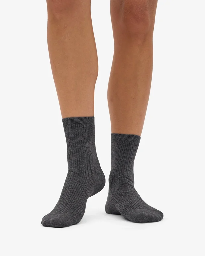 Calcetines Classic Organic de algodón para mujer - Gris lava
