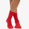 Calcetines Classic Organic de algodón para mujer - Mandarina roja