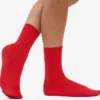 Calcetines Classic Organic de algodón para mujer - Mandarina roja