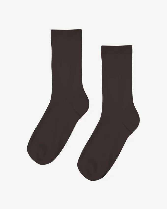 Calcetines Classic Organic de algodón para mujer - Marrón café