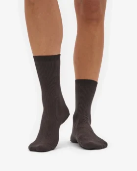 Calcetines Classic Organic de algodón para mujer – Marrón café