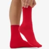 Calcetines Classic Organic de algodón para mujer - Rojo escarlata