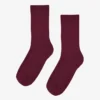 Calcetines Classic Organic de algodón para mujer - Rojo sangre