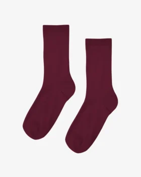 Calcetines Classic Organic de algodón para mujer - Rojo sangre