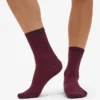 Calcetines Classic Organic de algodón para mujer - Rojo sangre
