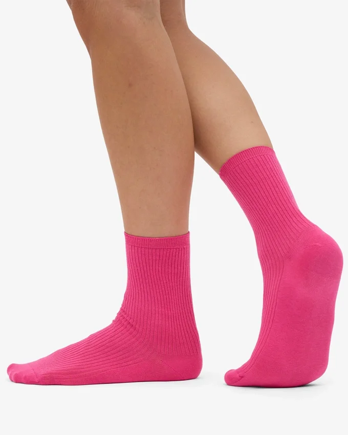 Calcetines Classic Organic de algodón para mujer - Rosa chicle
