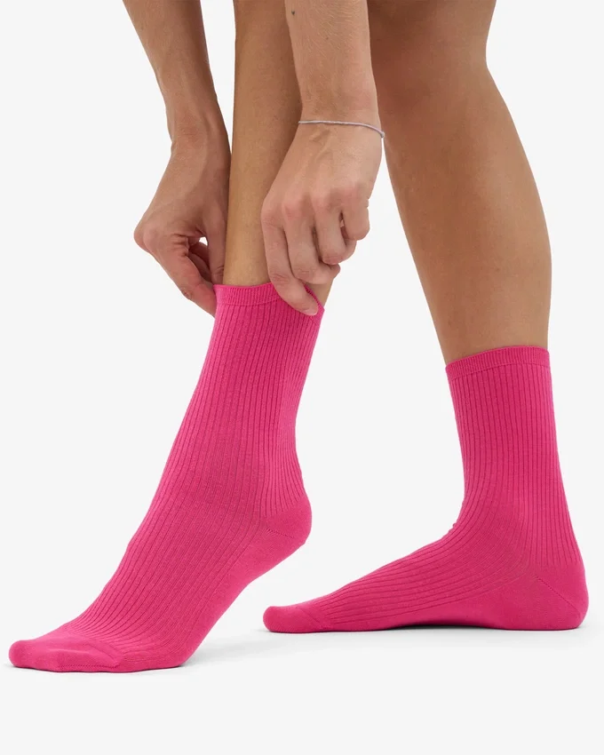 Calcetines Classic Organic de algodón para mujer - Rosa chicle