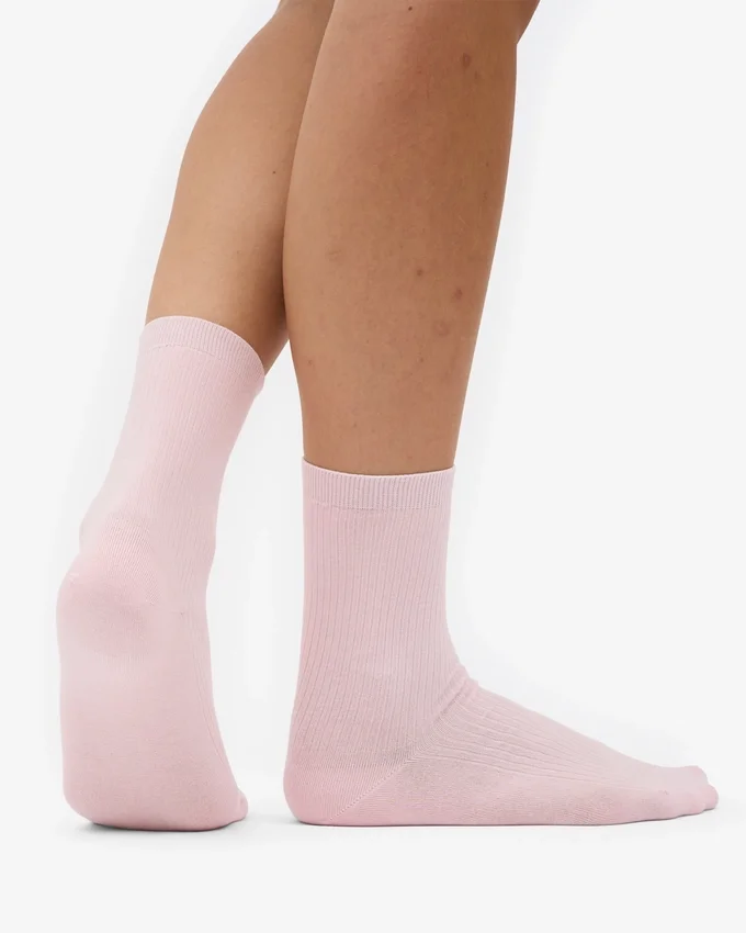Calcetines Classic Organic de algodón para mujer - Rosa descolorido