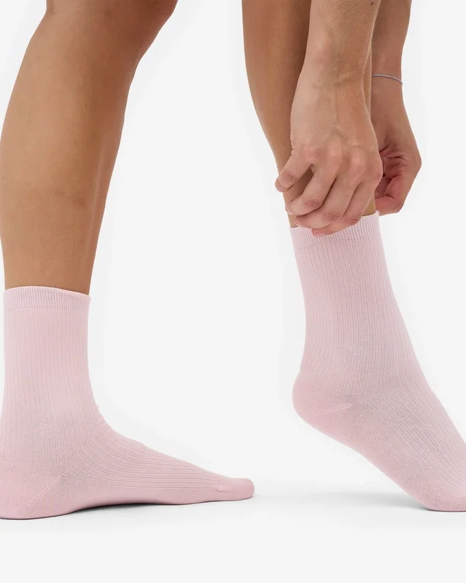 Calcetines Classic Organic de algodón para mujer - Rosa descolorido