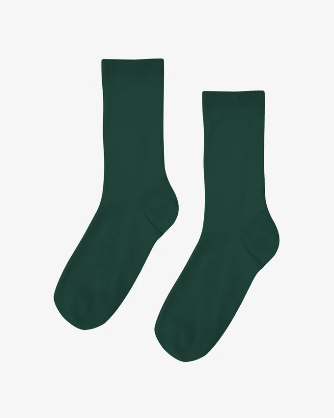 Calcetines Classic Organic de algodón para mujer - Verde esmeralda