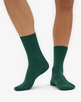 Calcetines Classic Organic de algodón para mujer – Verde esmeralda