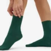 Calcetines Classic Organic de algodón para mujer - Verde esmeralda