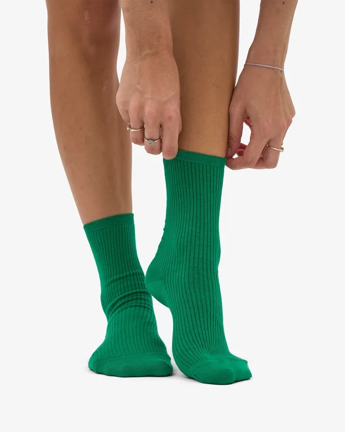Calcetines Classic Organic de algodón para mujer - Verde Kelly