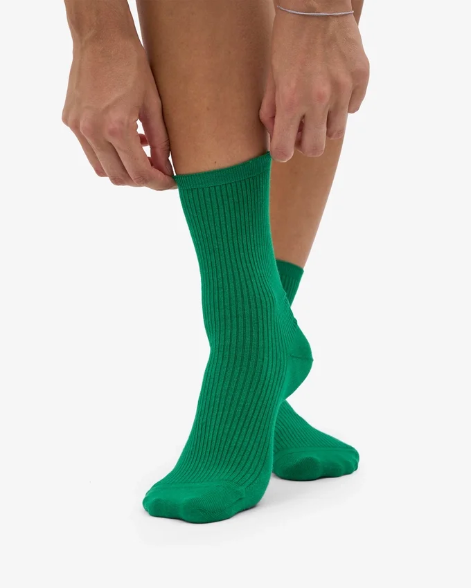 Calcetines Classic Organic de algodón para mujer - Verde Kelly