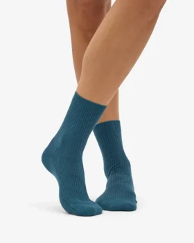 Calcetines Classic Organic de algodón para mujer – Verde océano