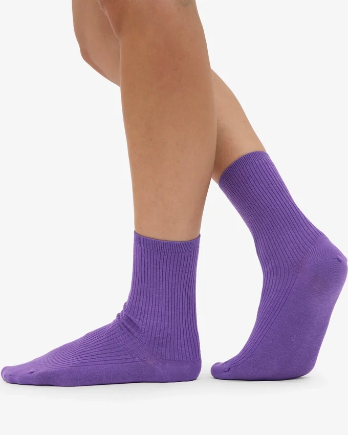 Calcetines Classic Organic de algodón para mujer - Violeta ultravioleta