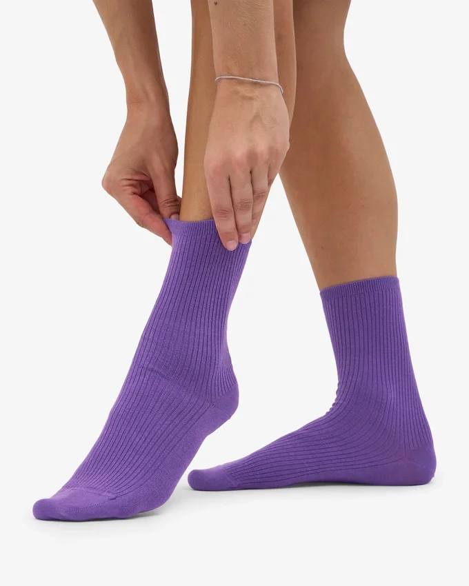 Calcetines Classic Organic de algodón para mujer - Violeta ultravioleta