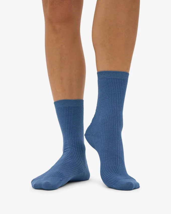 Calcetines Classic Organic para mujer - Azul petróleo