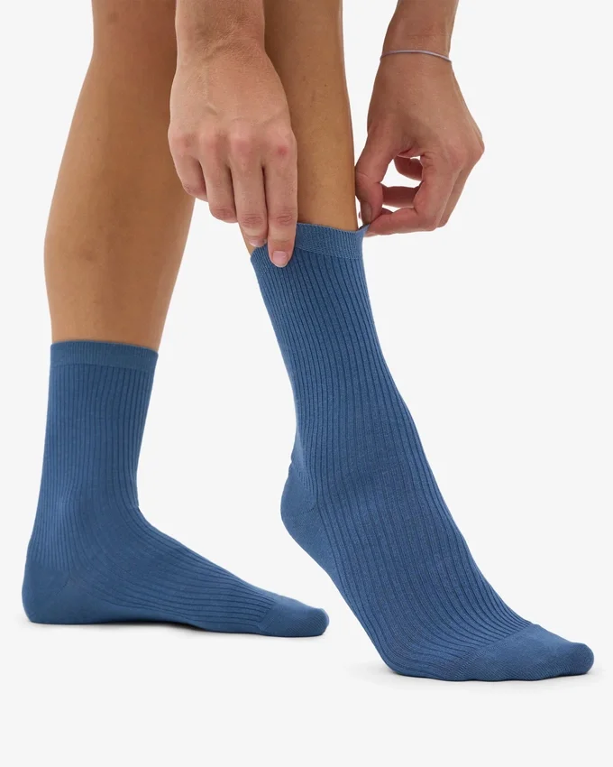 Calcetines Classic Organic para mujer - Azul petróleo