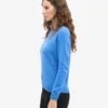 Calcetines clásicos de lana merina para mujer - Azul Pacífico