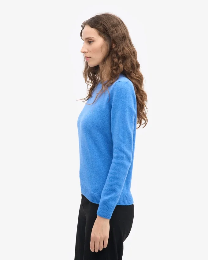 Calcetines clásicos de lana merina para mujer - Azul Pacífico
