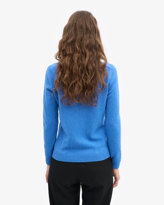 Calcetines clásicos de lana merina para mujer - Azul Pacífico