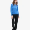 Calcetines clásicos de lana merina para mujer - Azul Pacífico